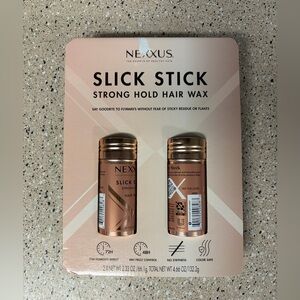 New Nexxus Slick Stick Strong Hold Hair Wax (2 Pack) 72H Humidity Shield.
